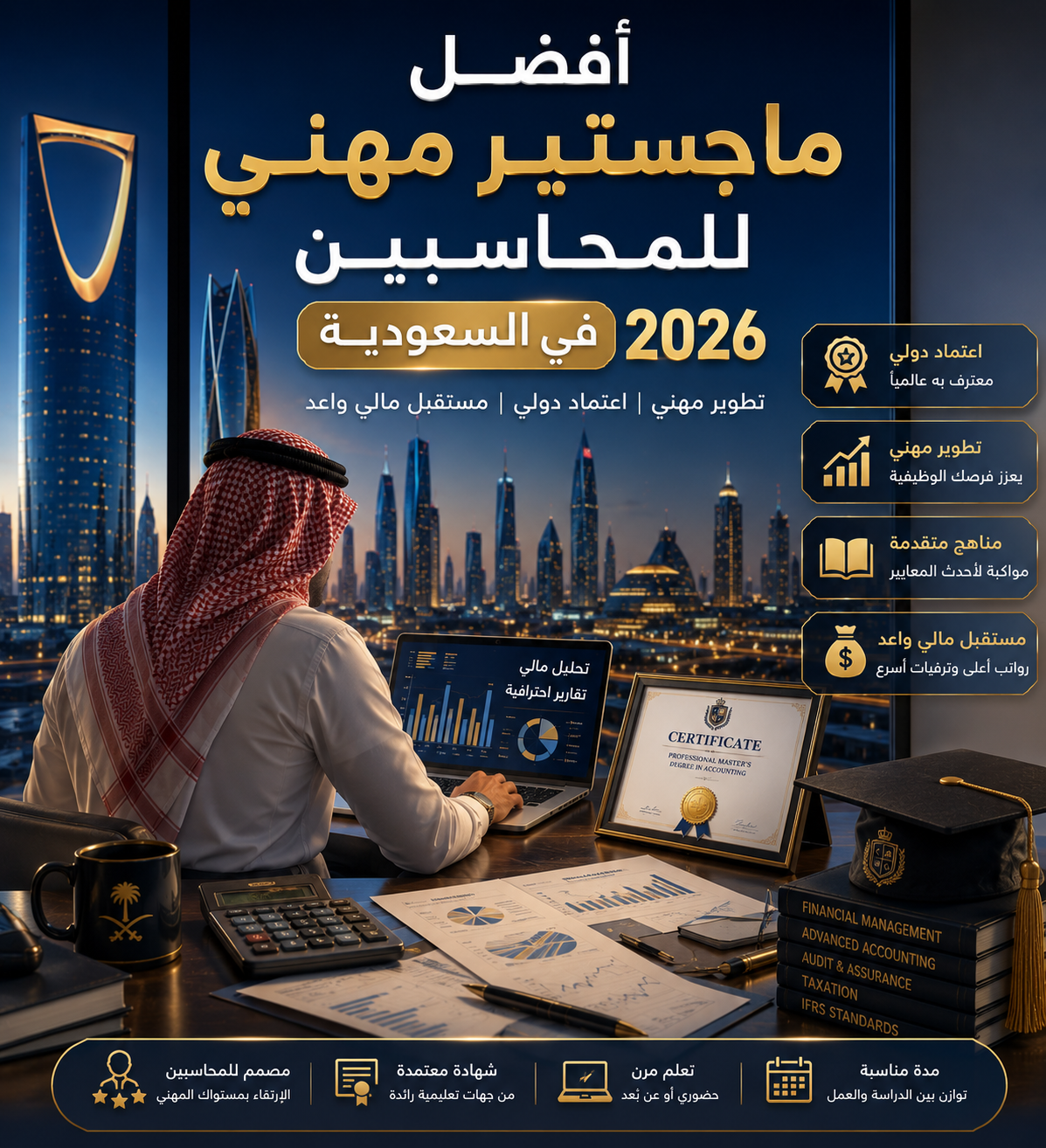 أفضل ماجستير مهني للمحاسبين في السعودية 2026 | الدليل الشامل