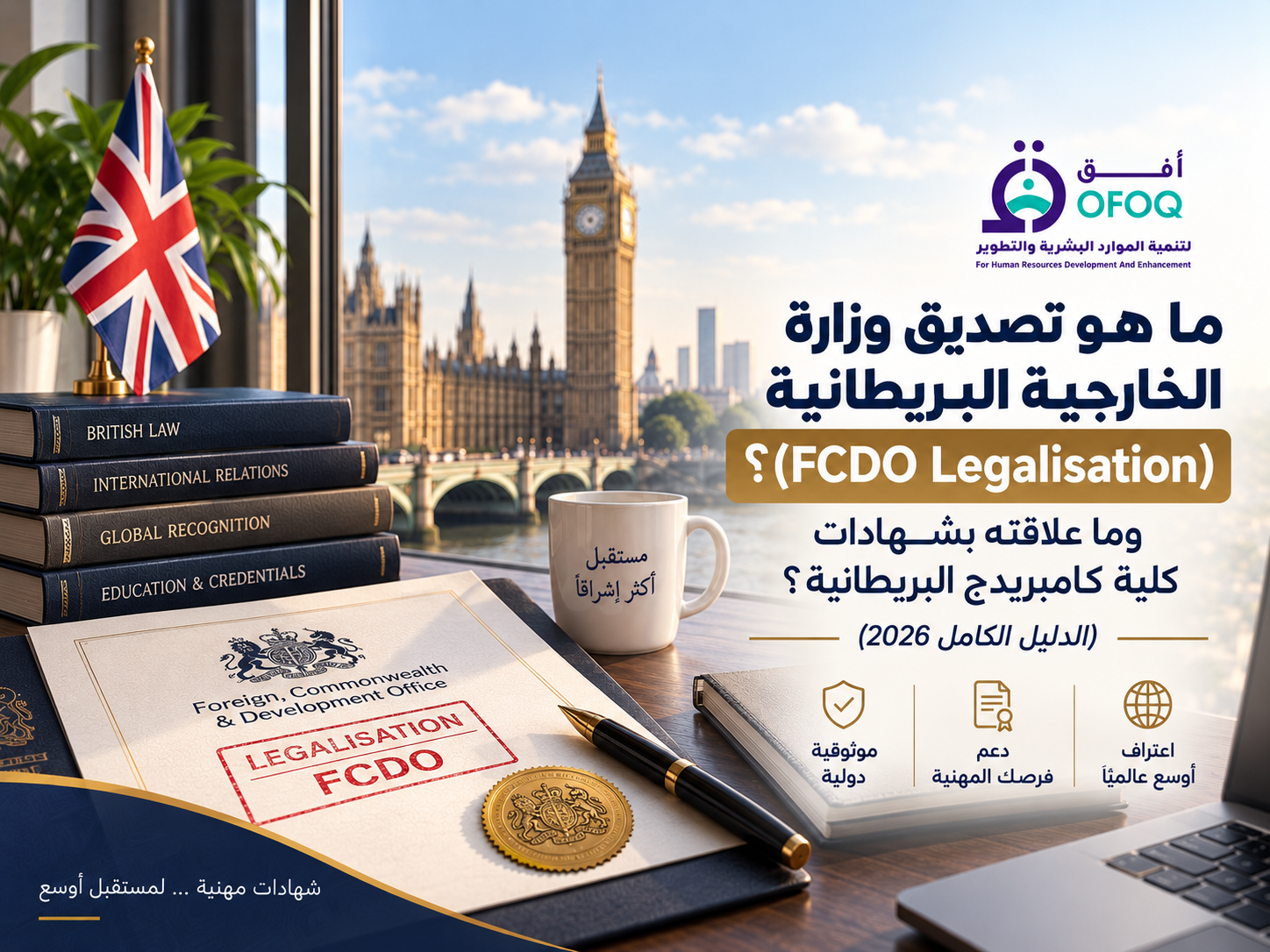 ما هو تصديق وزارة الخارجية البريطانية (FCDO Legalisation)؟ وما علاقته بشهادات كلية كامبريدج البريطانية؟ (الدليل الكامل 2026)