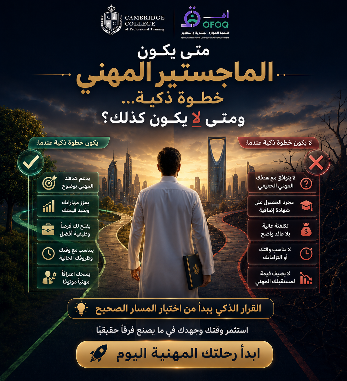 متى يكون الماجستير المهني خطوة ذكية… ومتى لا يكون كذلك؟